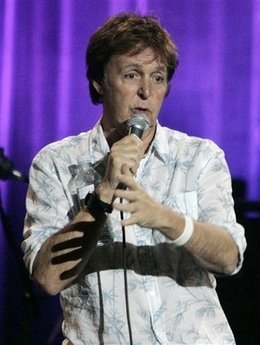 Former Beatle, Paul McCartney, speaks during a media conference prior to his concert at the Olympia music hall in Paris, Monday, Oct. 22, 2007. (AP Photo/Michel Euler)